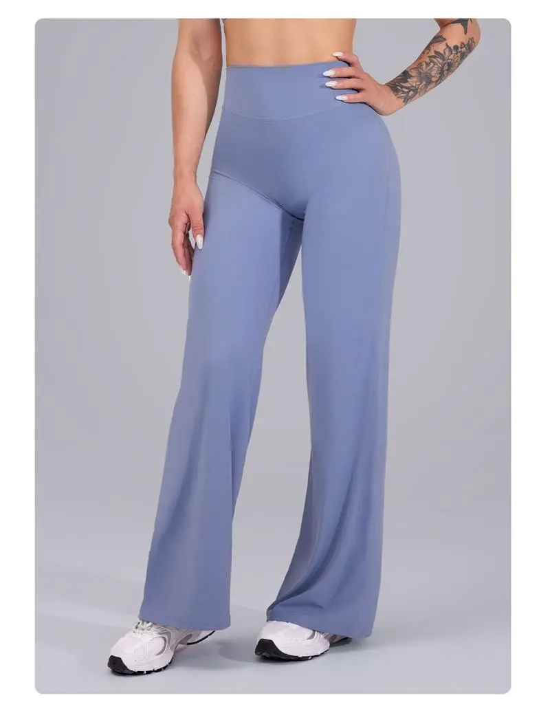 No Front Seam High Waist Straight Leg Gym Yoga Pants