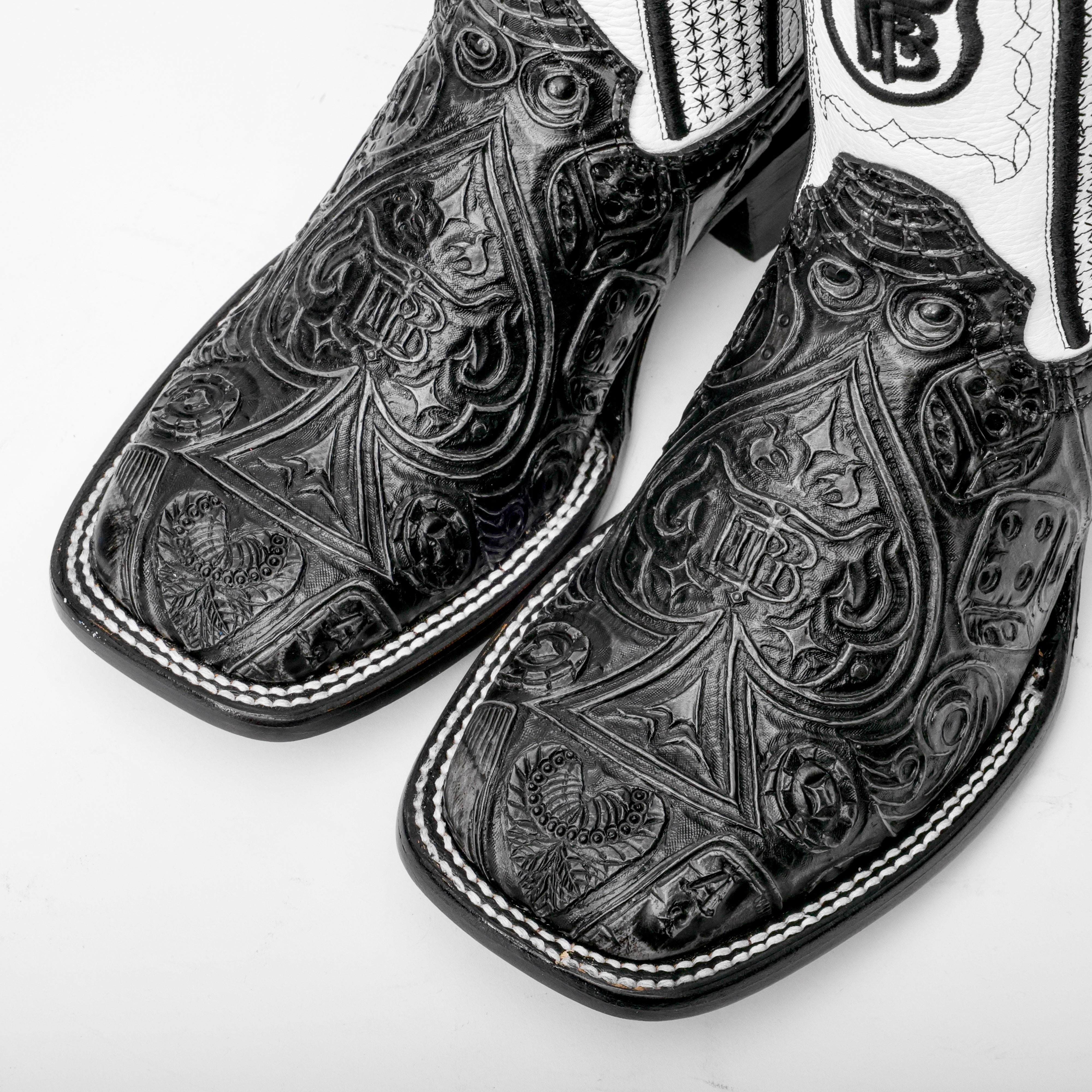 Ace Of Spades Grey/Black - Square Toe