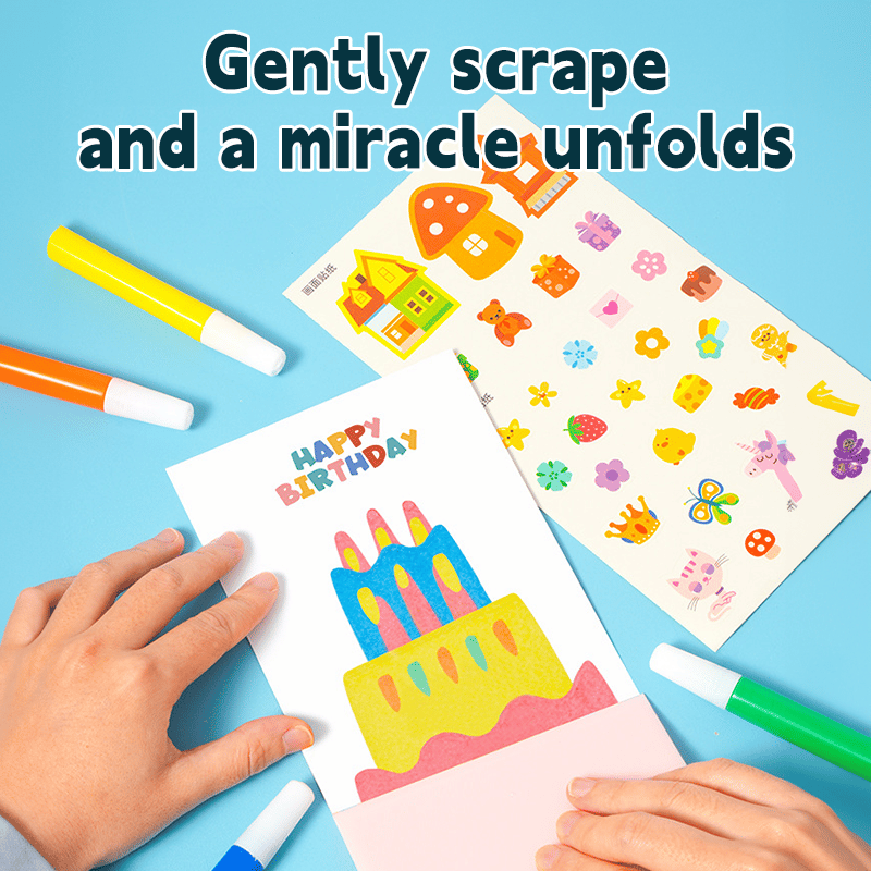 🎅20Pcs DIY Rainbow Scratch Art