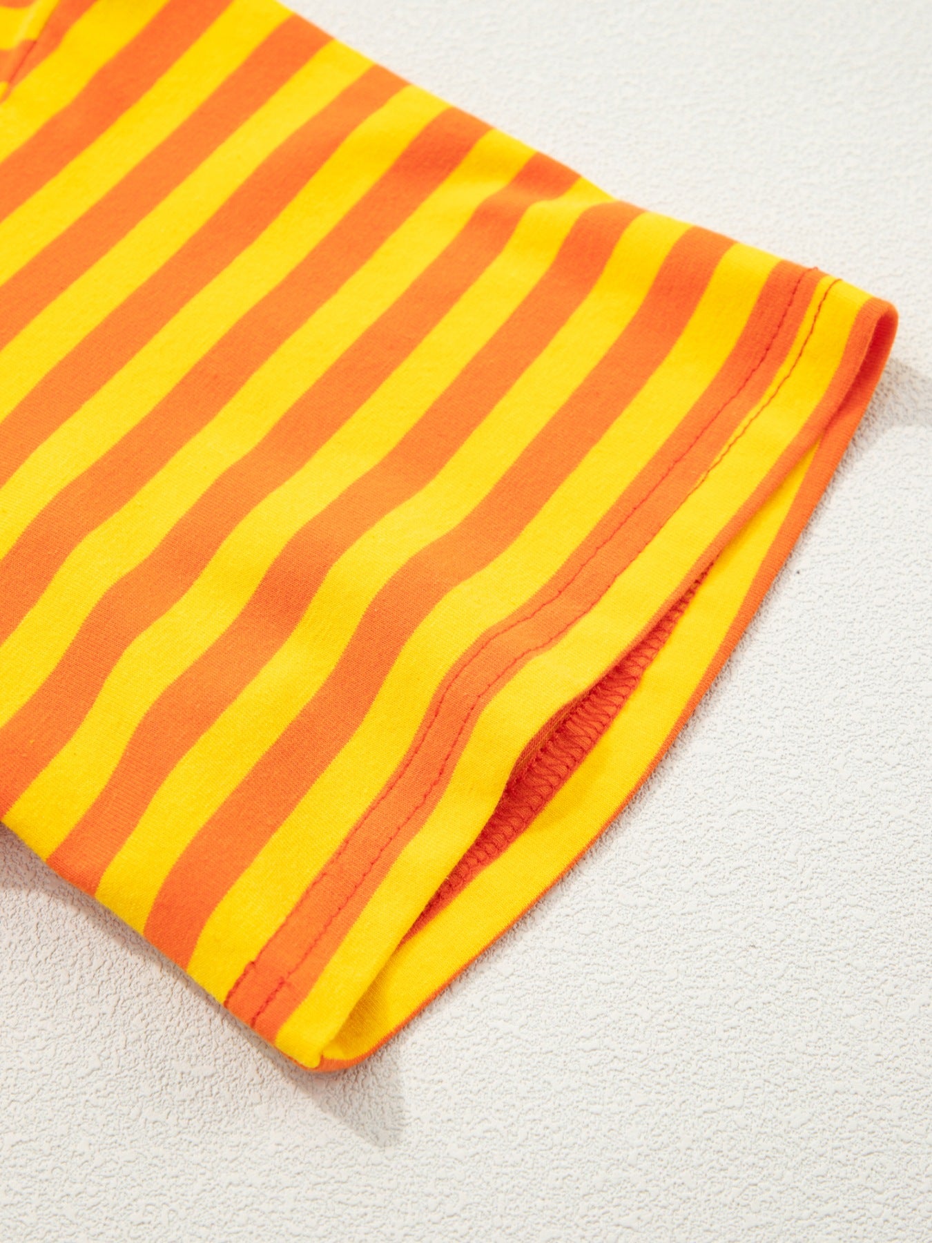 Striped Round Neck Casual T-Shirt