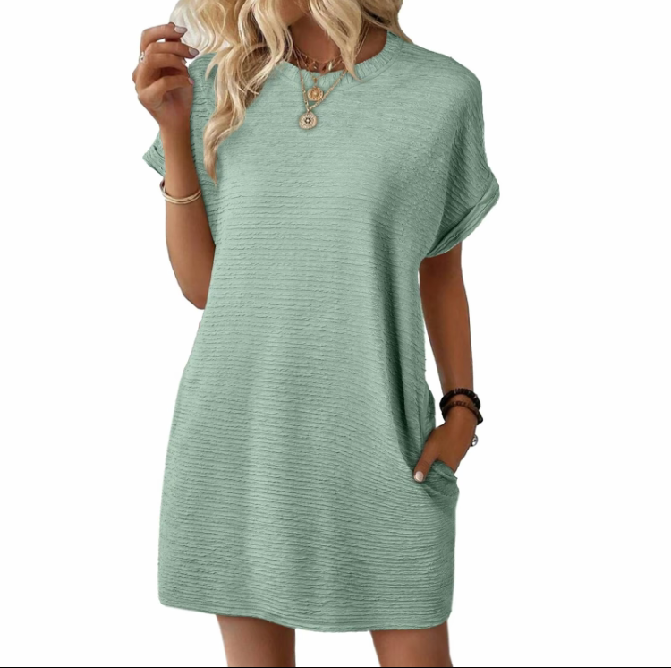 Women's Casual Mini Dress – Lightweight, Loose Fit, Summer Beach Outfit 2025
