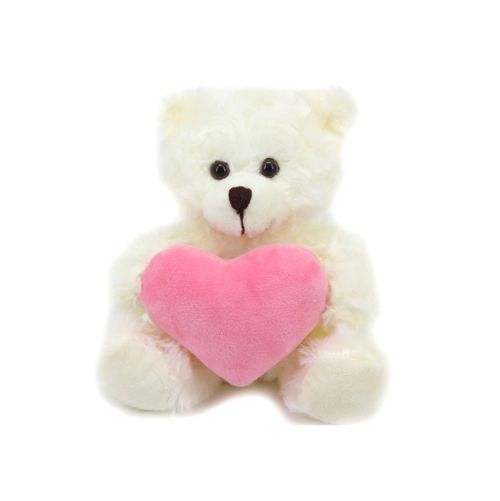 Cream Bear with Custom Heart 9inch