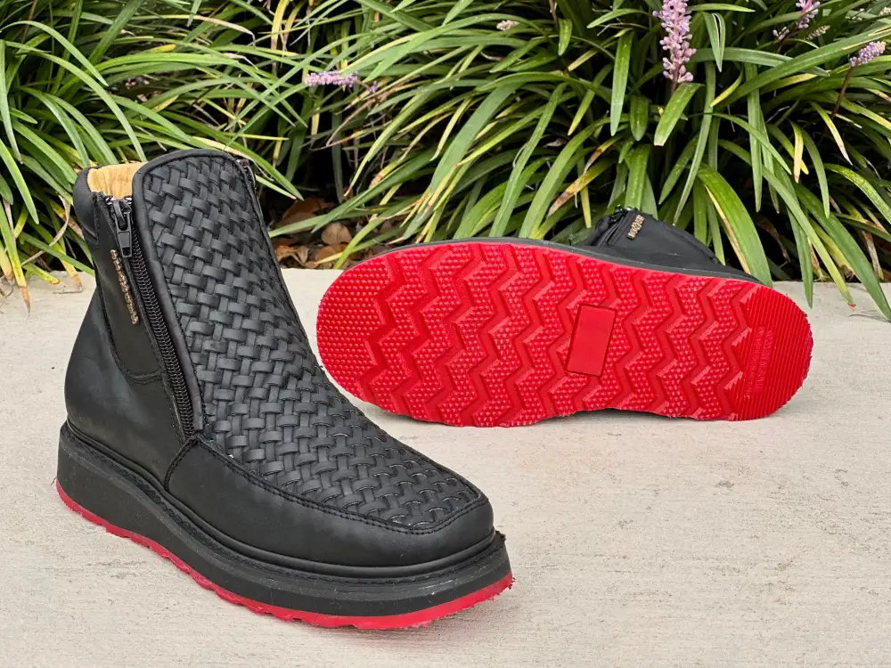 Men’s Black Basket Weave Artesanal Shoes