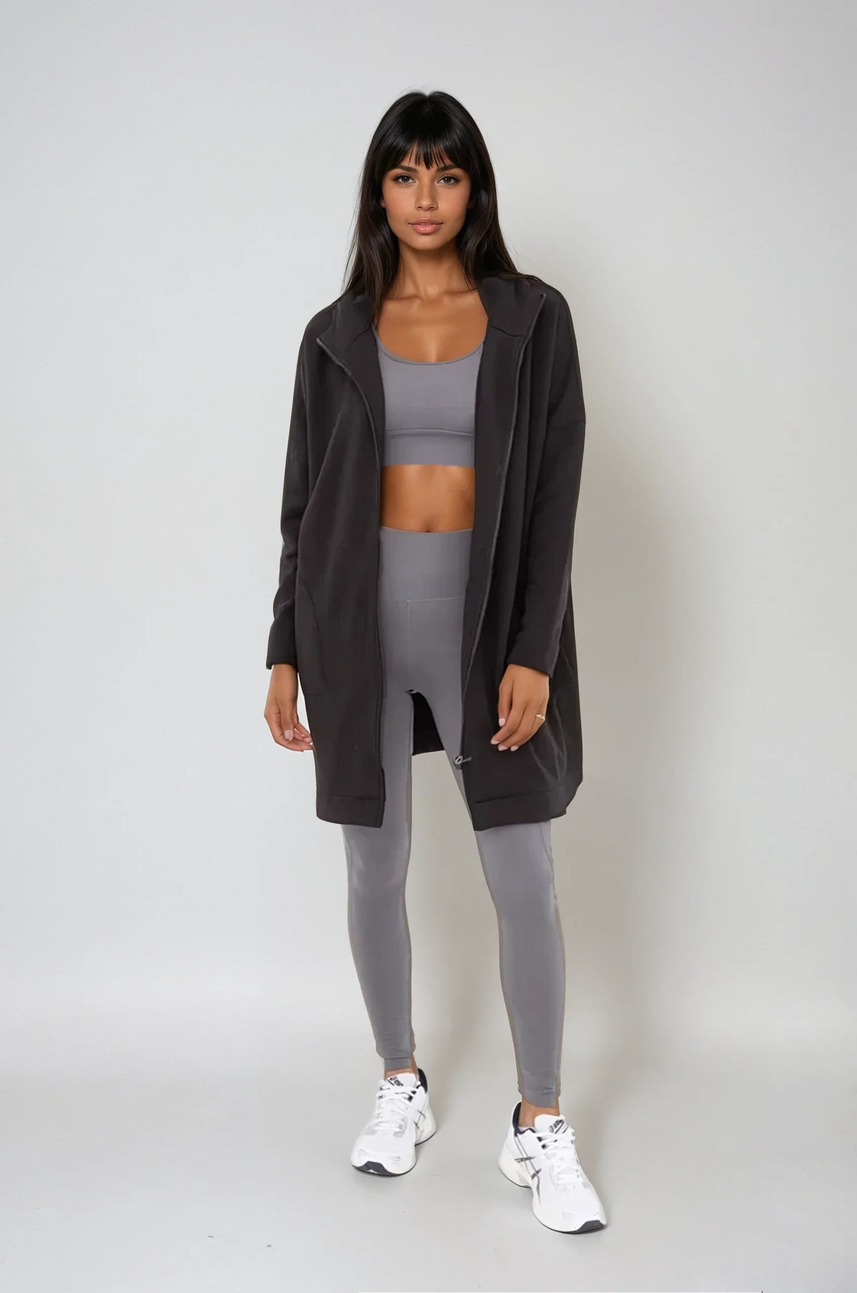 Cozy Comfort  Zip Up Hoodie Jacket  Black