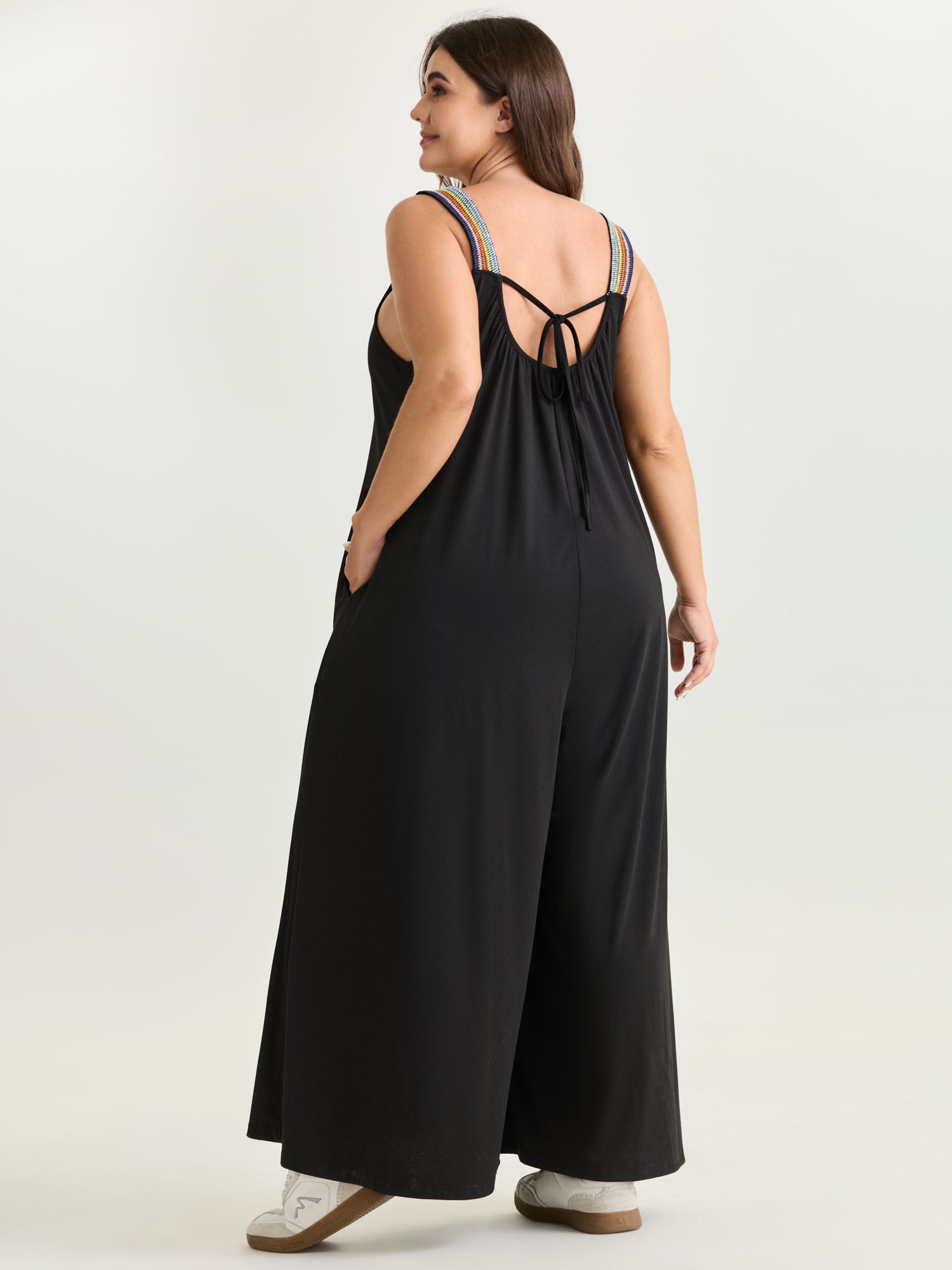 Supersoft Stretchy Colorful Straps Jumpsuit