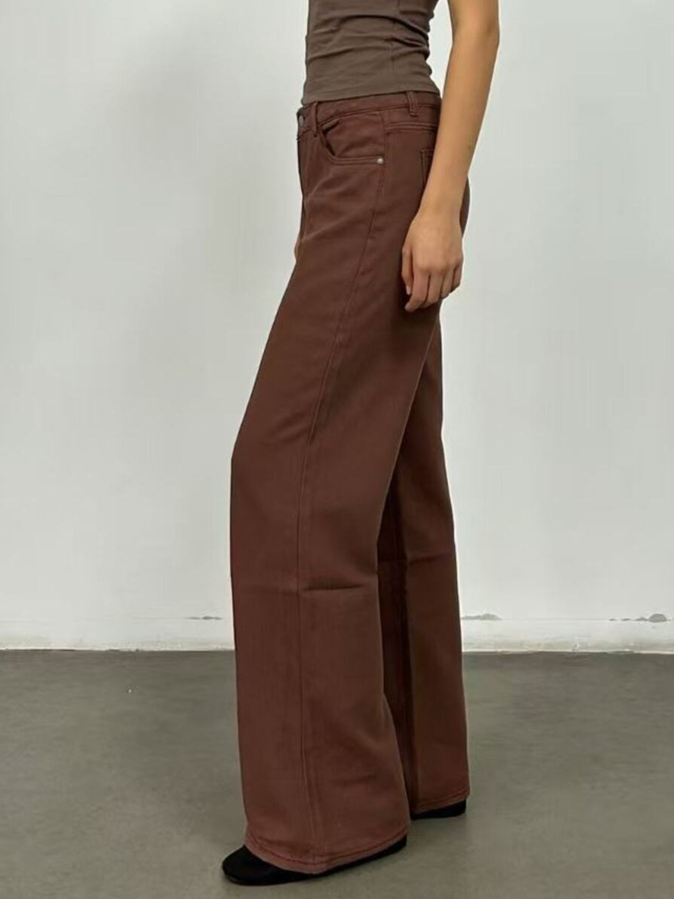 Butterfly Back Wide Leg Jeans