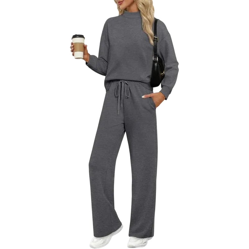 🔥Women's turtleneck top and casual suit set🔥