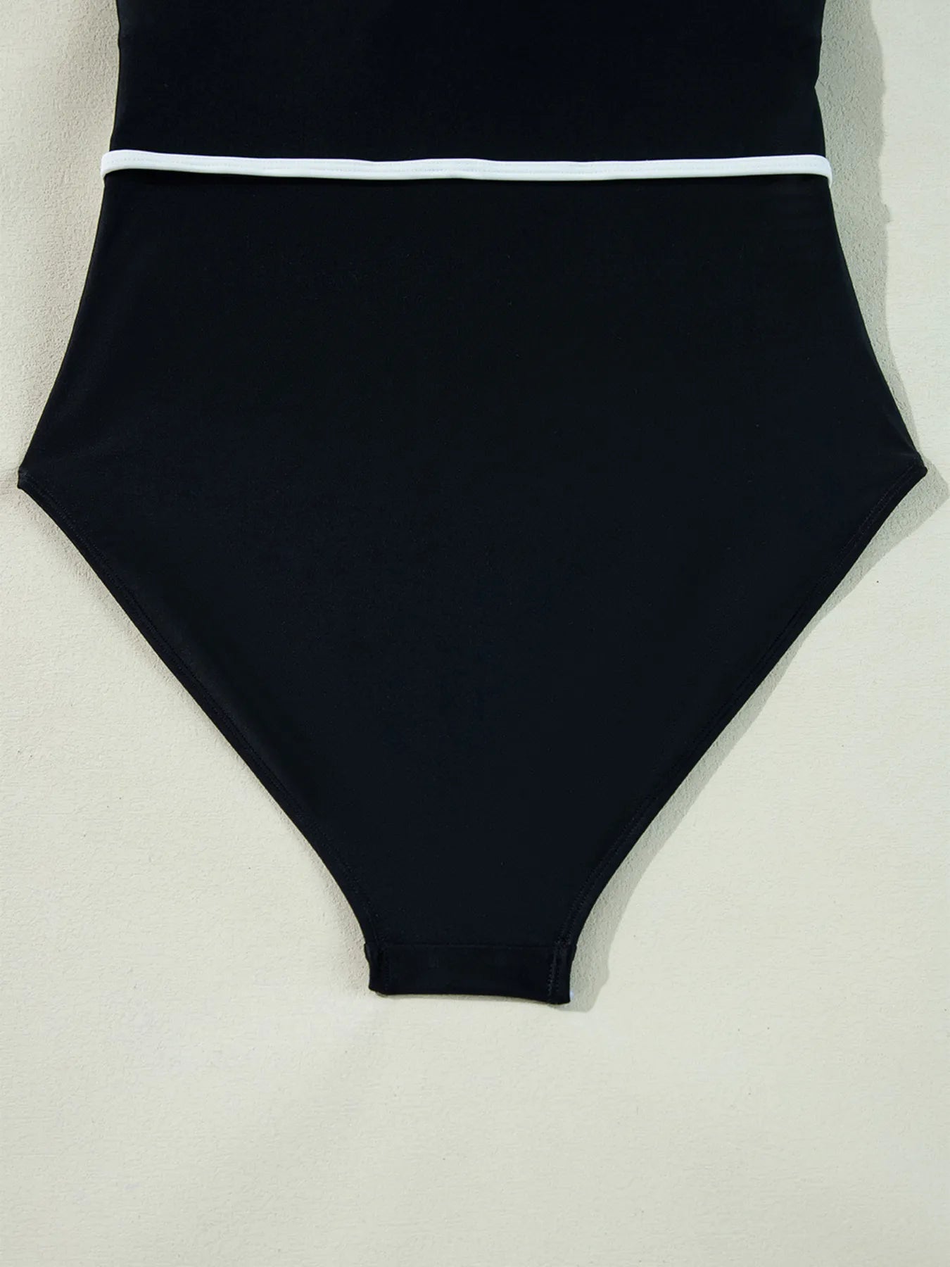 Ruffle Trim V-Neck One-Piece Swimsuit