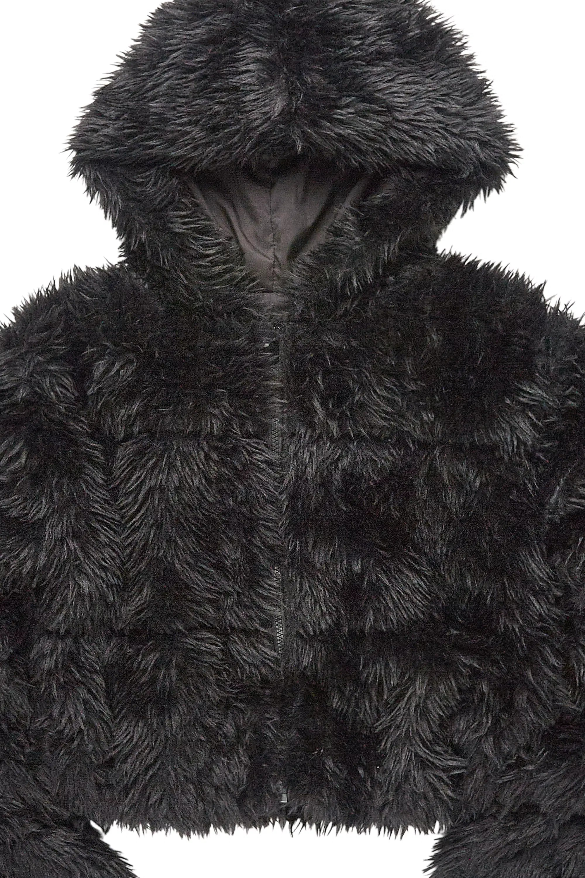 Kristin Black Fur Jacket