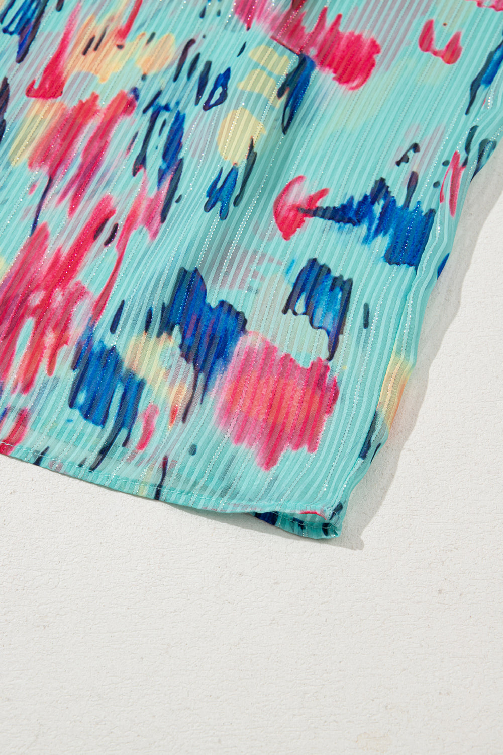 Rose Abstract Print Short Puff Sleeve Tiered Maxi Dress