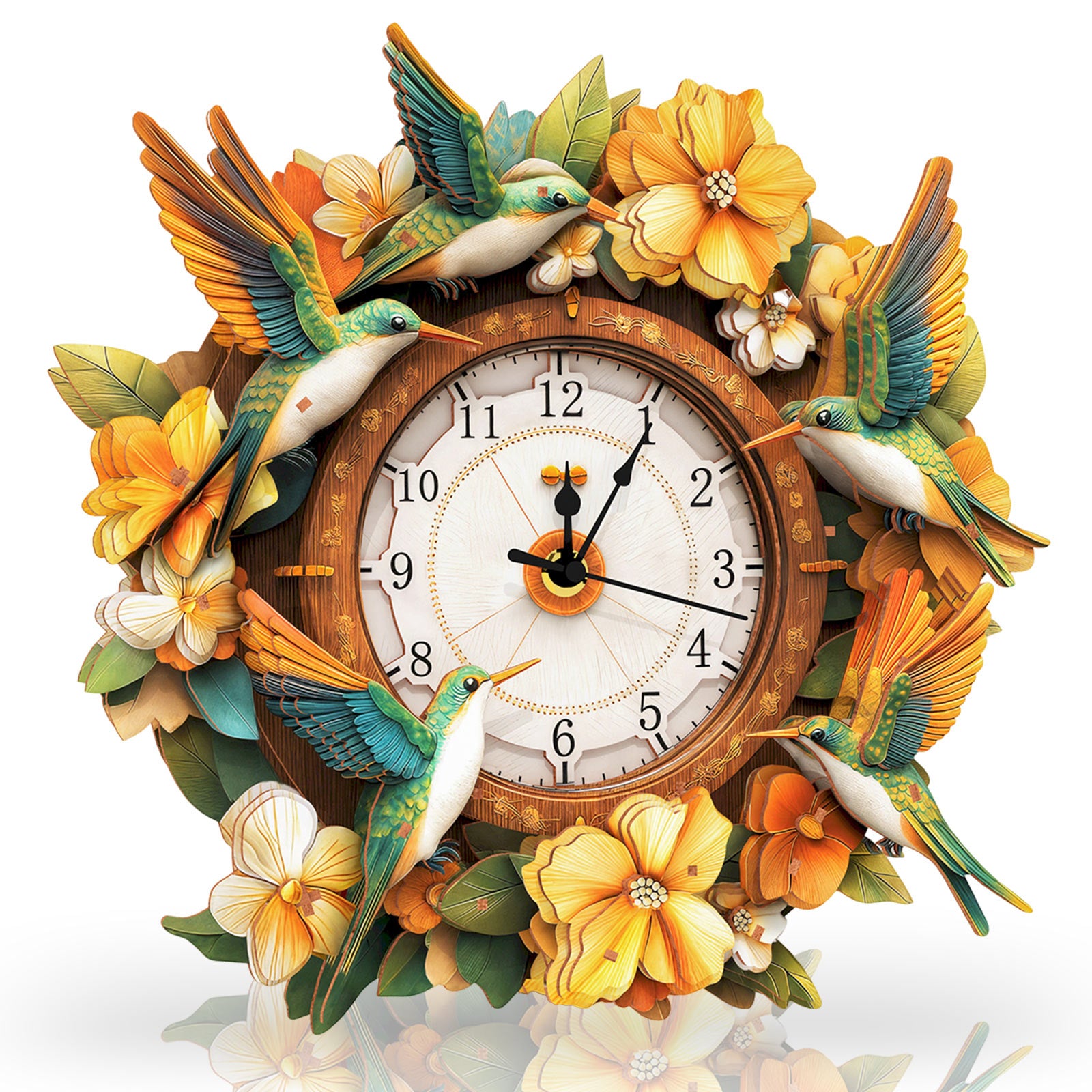 Hummingbirdâ€“ DIY Wooden Clock, 3D Puzzle Craft Kit