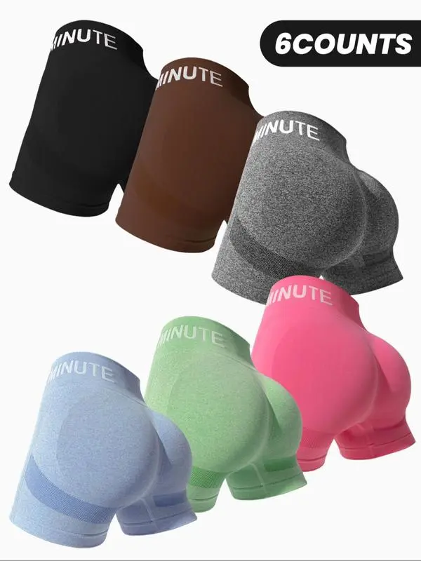 Women's Letter Print High Waist Athletic Sports Shorts (Less than $3!)