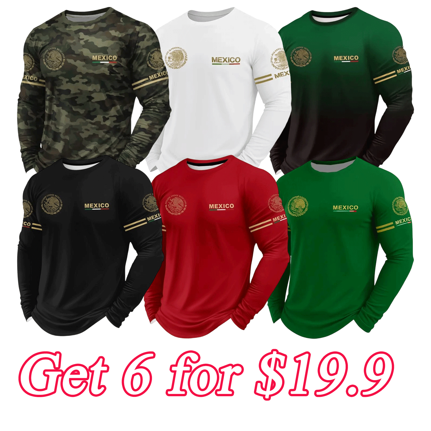 Men’s Printed Long Sleeve Performance Tee