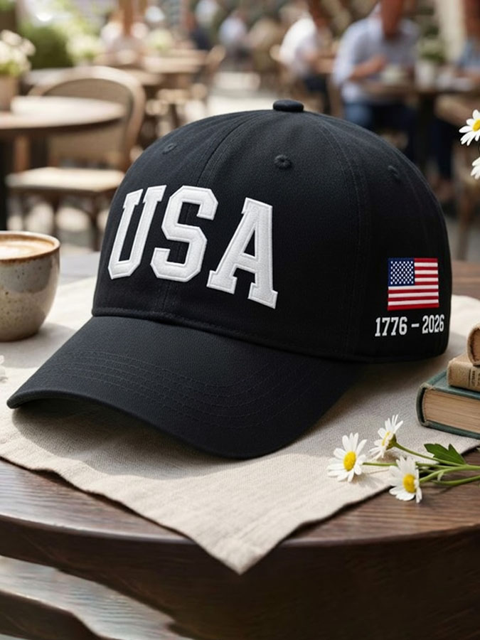 Retro USA With Flag Hat