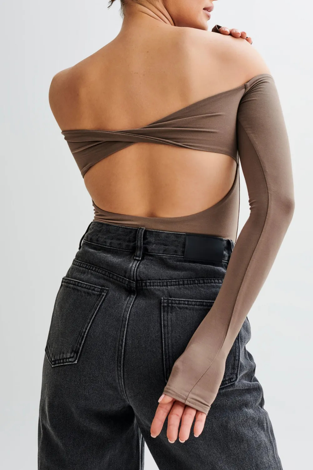 Daily Off Shoulder Long Sleeve Bodysuit