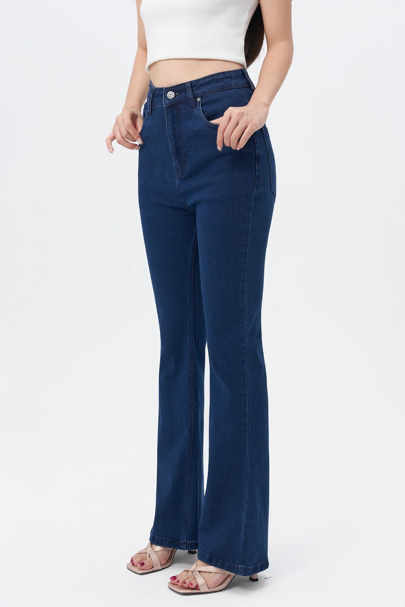 Dark Blue Bootcut Flare Jeans