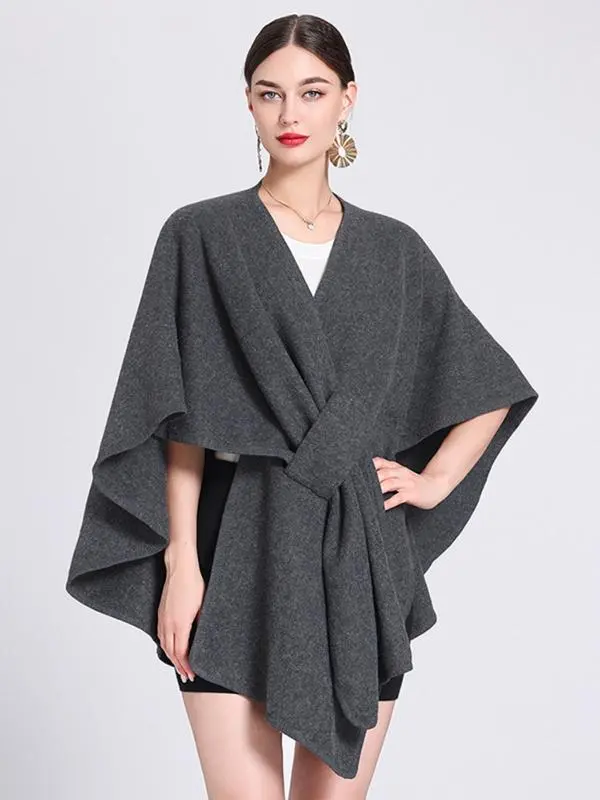 Women's Solid Color Cape Shawl