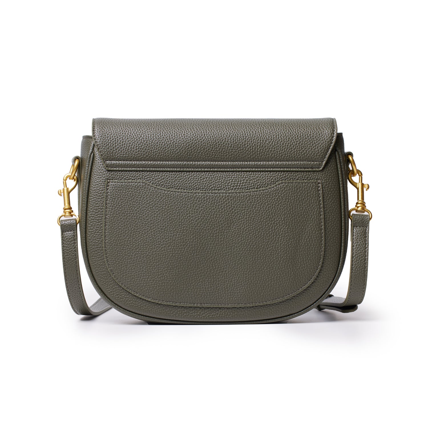 LARGE PEBBLE SHOULDER BAG - OLIVE GREEN