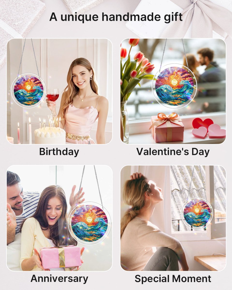 Acrylic Jigsaw Puzzle Suncatcher - Golden Tide