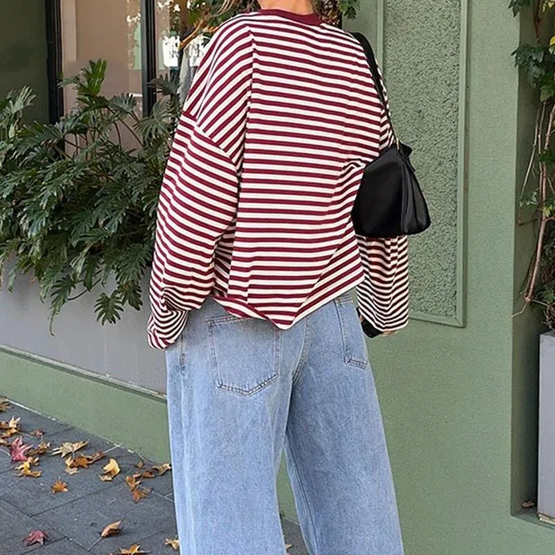 Ladies Fall Casual Striped Top