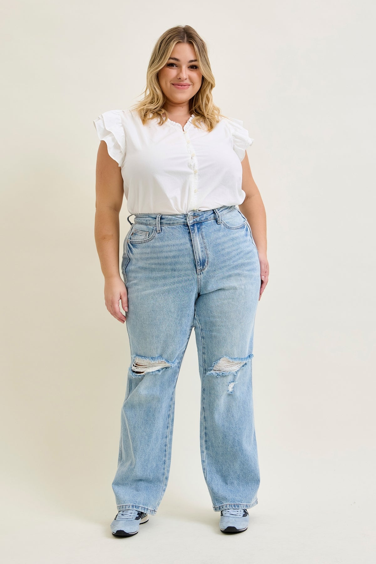 Laurel High Rise Rigid Magic 90's Straight Jeans - PLUS