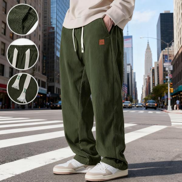 Men's Corduroy Relaxed Fit Drawstring Pants