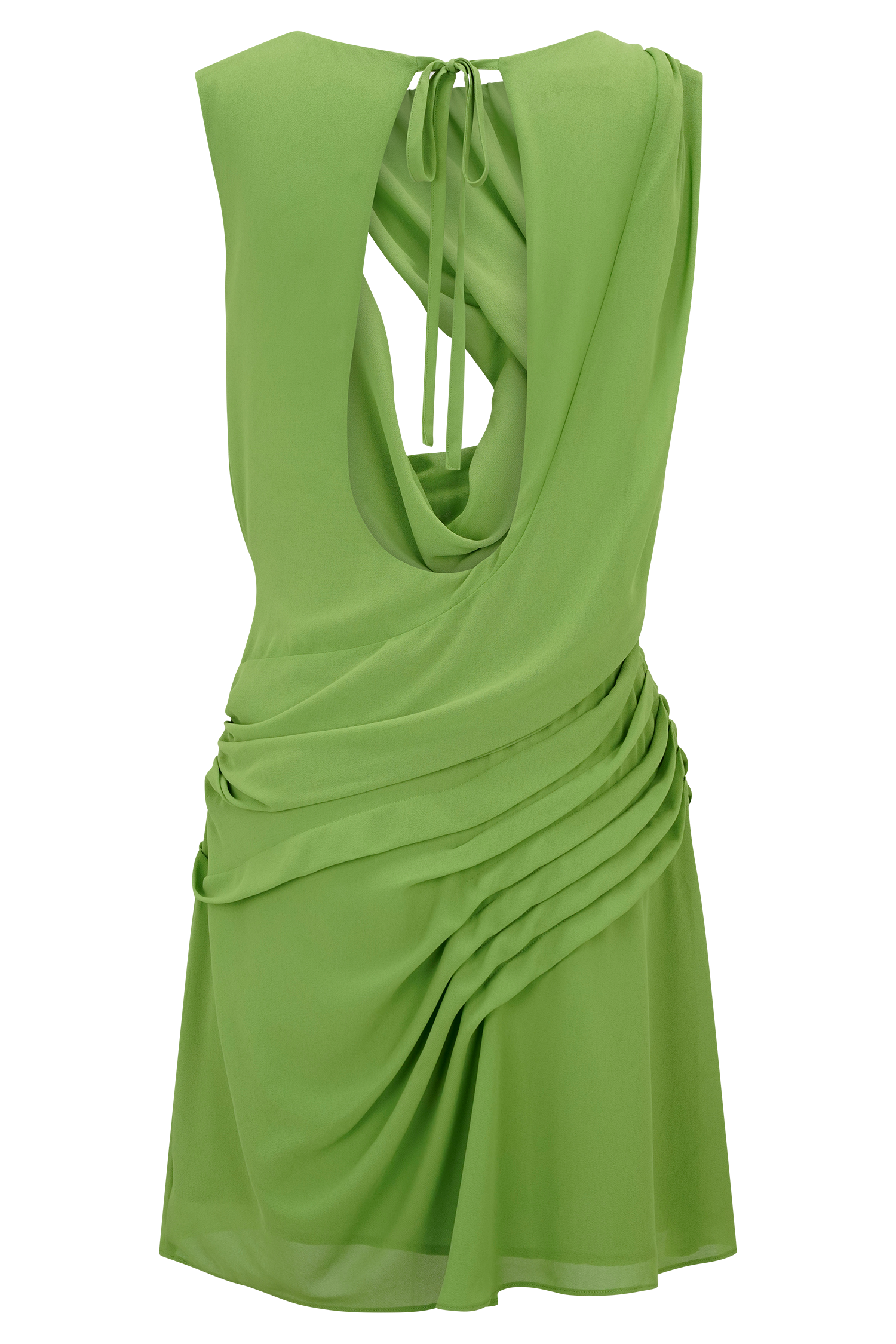 Green Chiffon Mini Dress