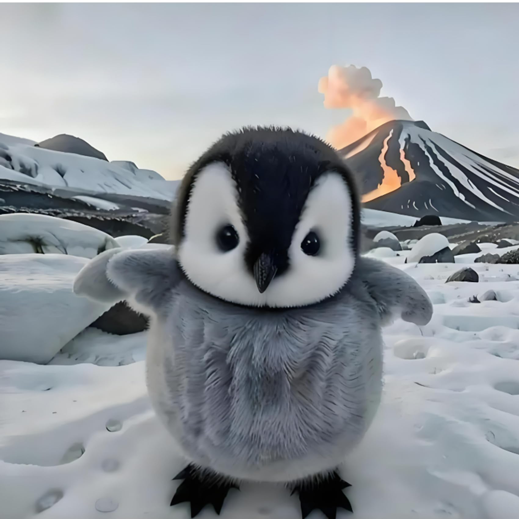 Realistic Plush Penguin