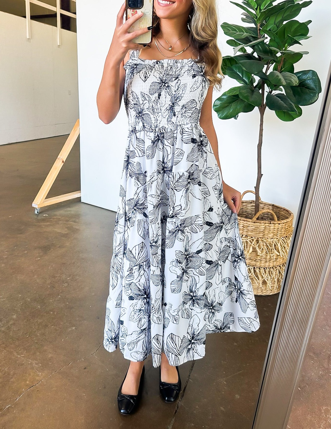 Cutely Defined Printed Dress