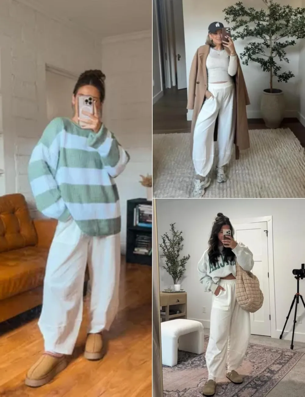 Women's Wide Leg Harem Pants Casual Palazzo Pants with Pockets High Waist Relaxed Fit