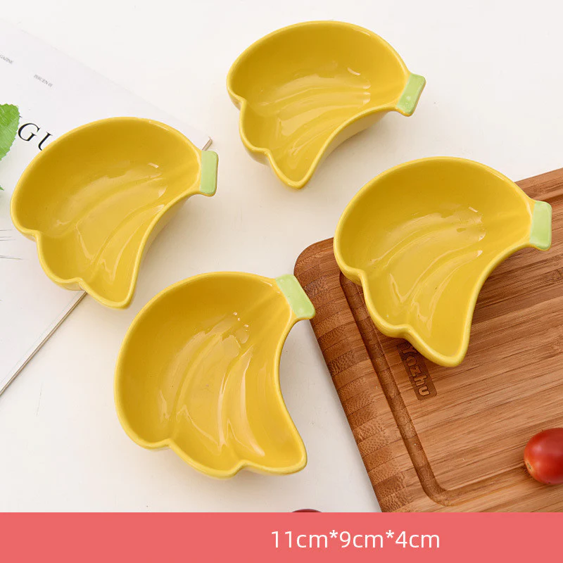 4PC Fruits Flowers Critters Seasoning Dishes