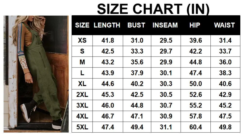 Women's Fleece Warm Overalls Winter Loose