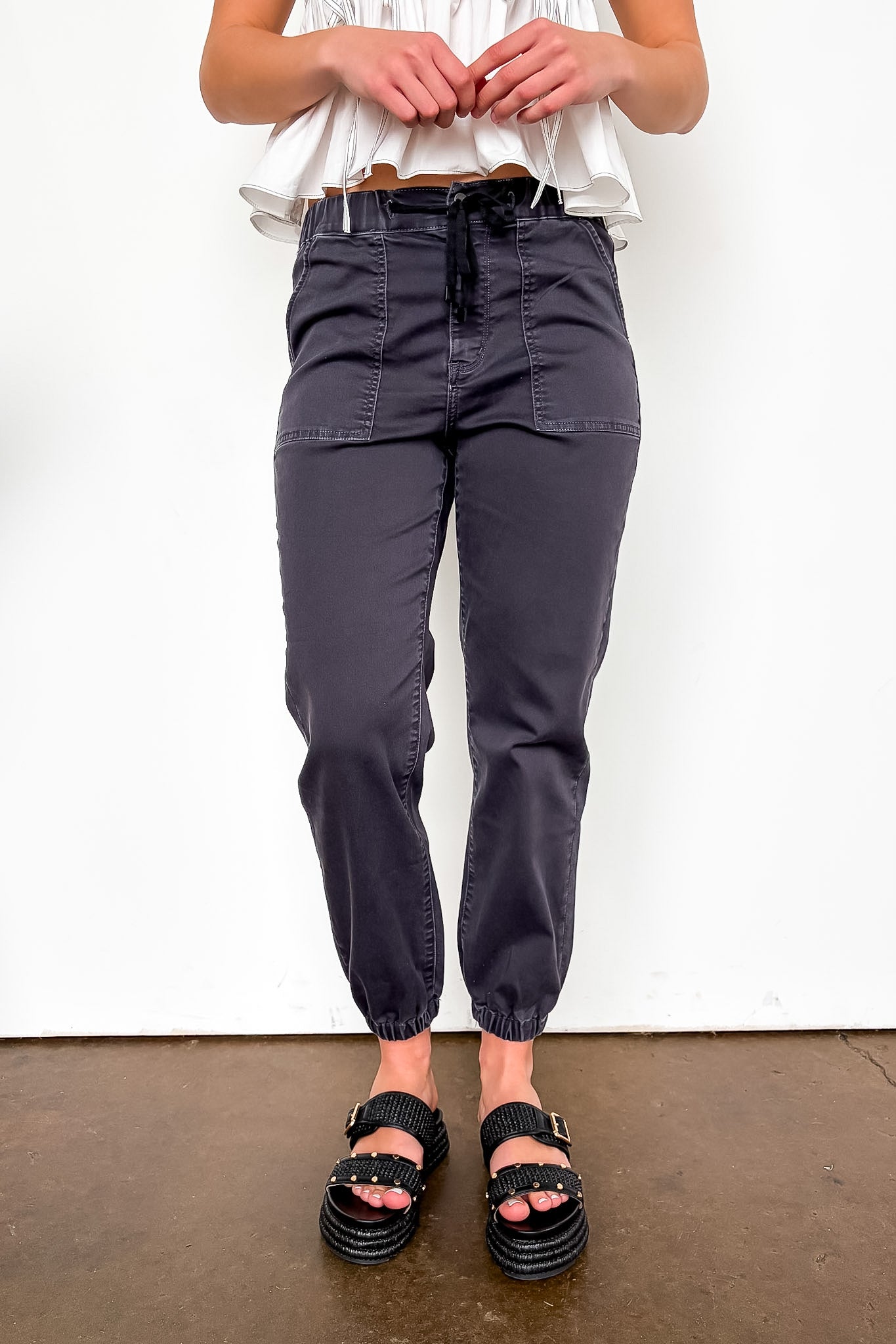 High Rise Jogger Crop Pants