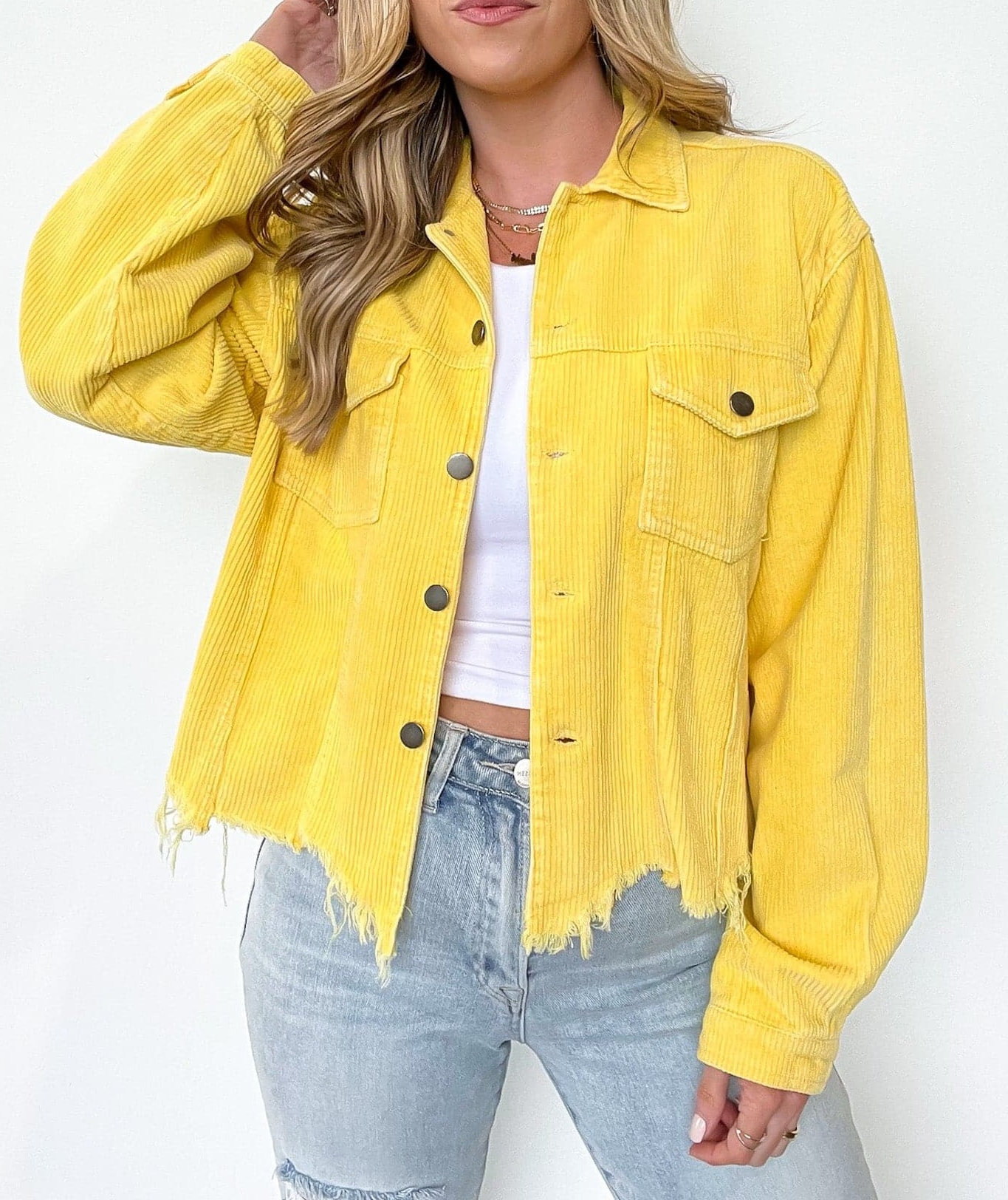 Mainstream Raw Edge Corduroy Jacket