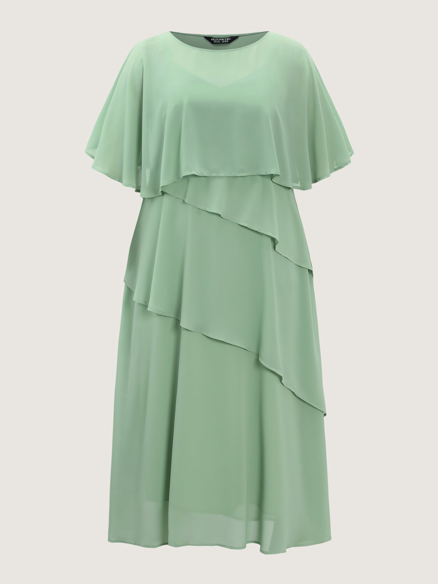 Two-Piece Charm Tiered Ruffled Hem Maxi Dress
