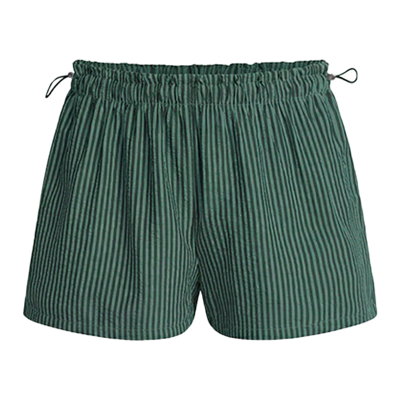 Women's Striped Seersucker Bungee Shorts, 2