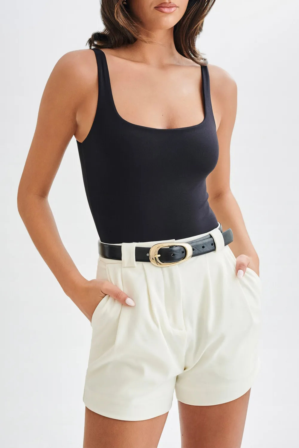 Recycled Nylon Scoop Neck Bodysuit