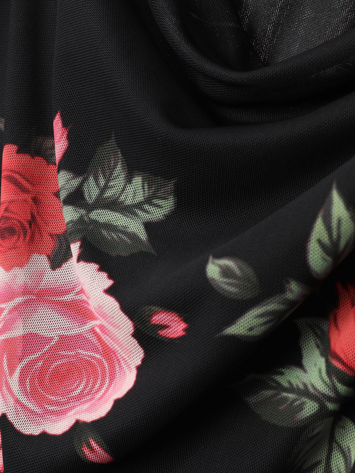 Blooming Rose Cold-Shoulder Maxi Dress