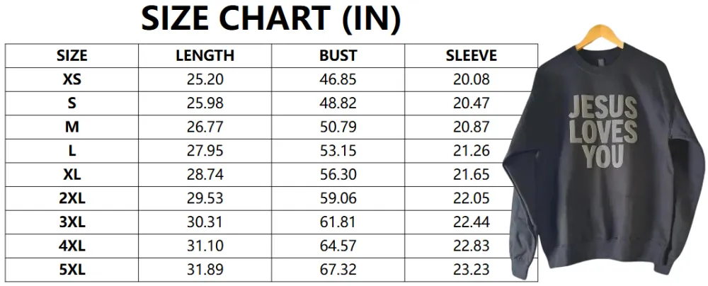 Jesus Loves You Puff Print Crewneck Sweatshirt, Womenswear