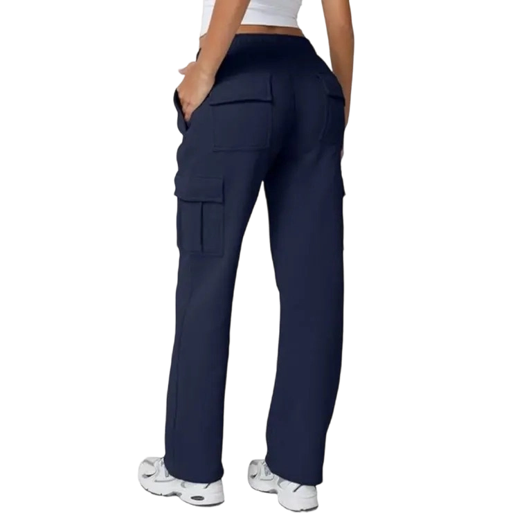 Women’s Medium Waist Fleece Baggy Sweatpants