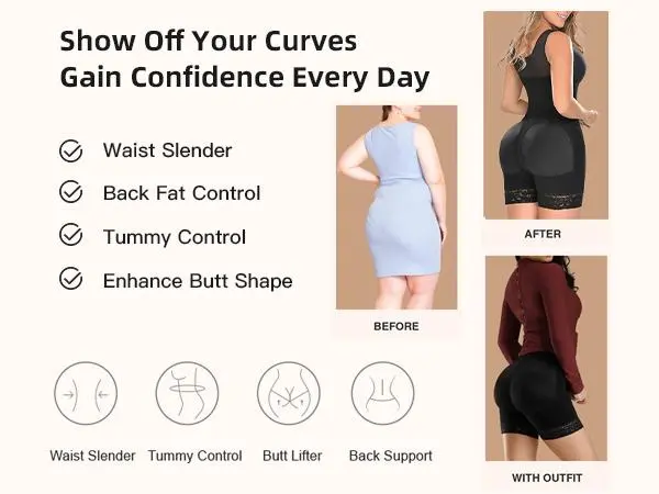 Women's Colombian Faja Full-Body Shaper (Tummy Control, Butt Lifter)