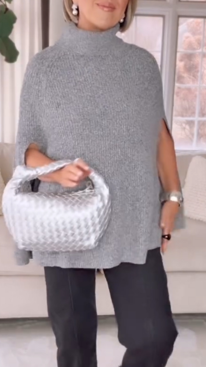 Women High Neck Knitted Casual Top