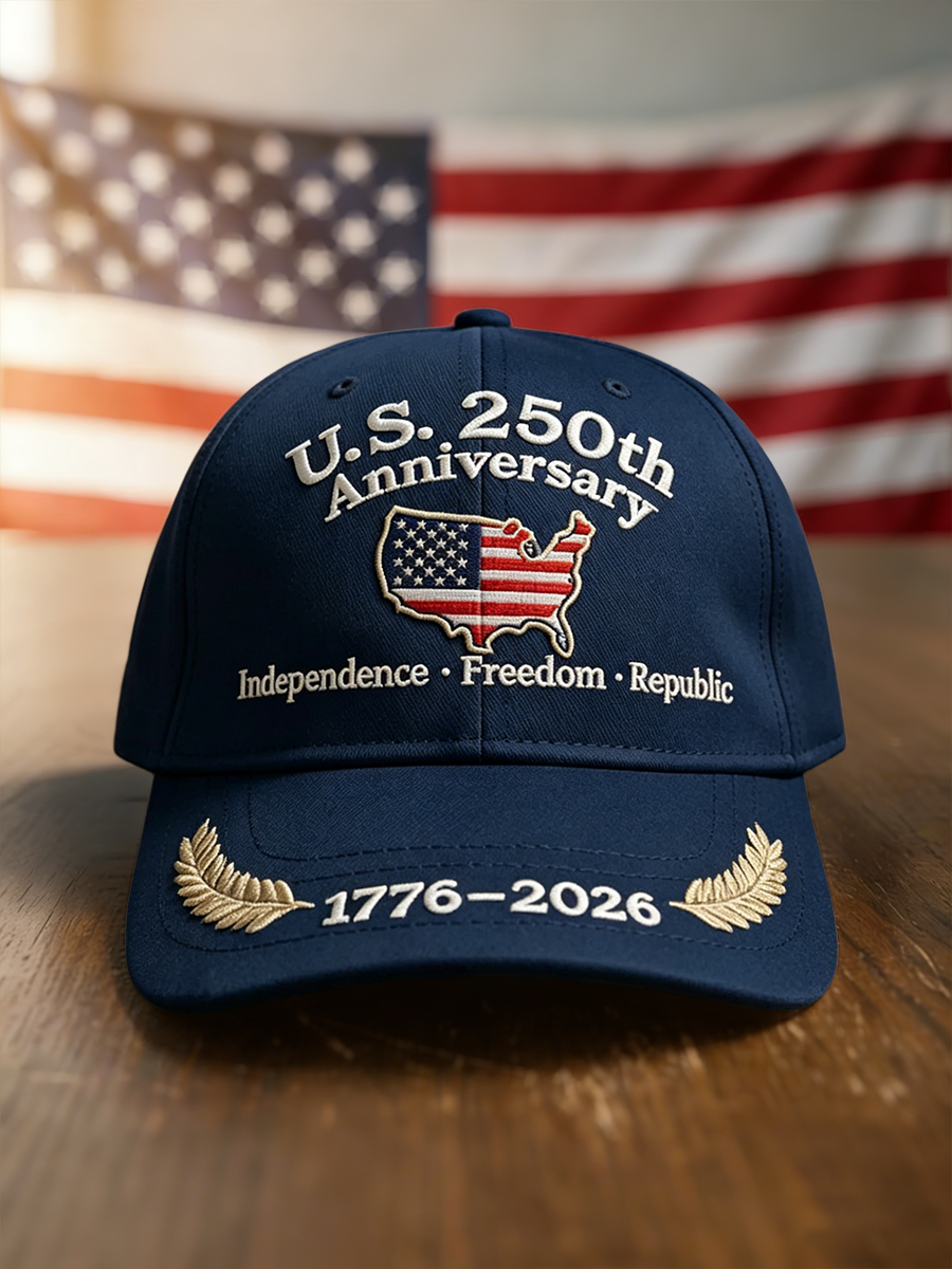 U.S. 250th Anniversary Map Outline Baseball Cap