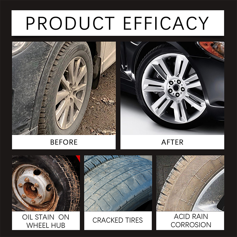 ✨ Tire wax – restores black gloss, blocks UV, repels dirt. Easy & quick!