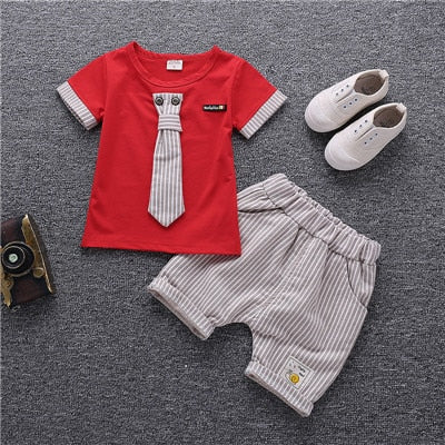 Summer Cartoon Baby Boy Clothes Set