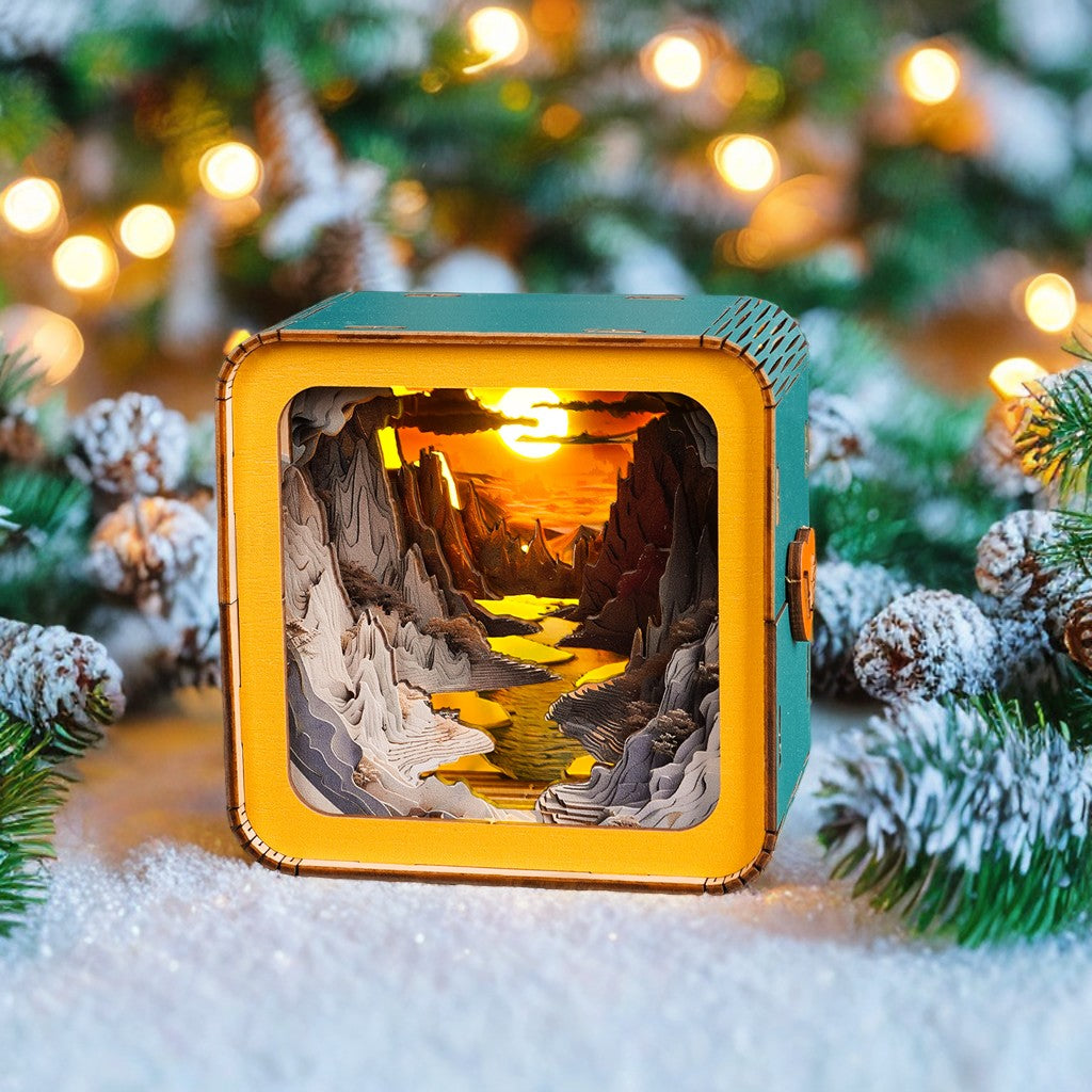 Long River Sunset Kit - 3D Wooden Puzzle Night Light