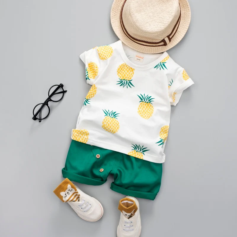 Fashion Cotton  Printed Fruit Suit For Boys