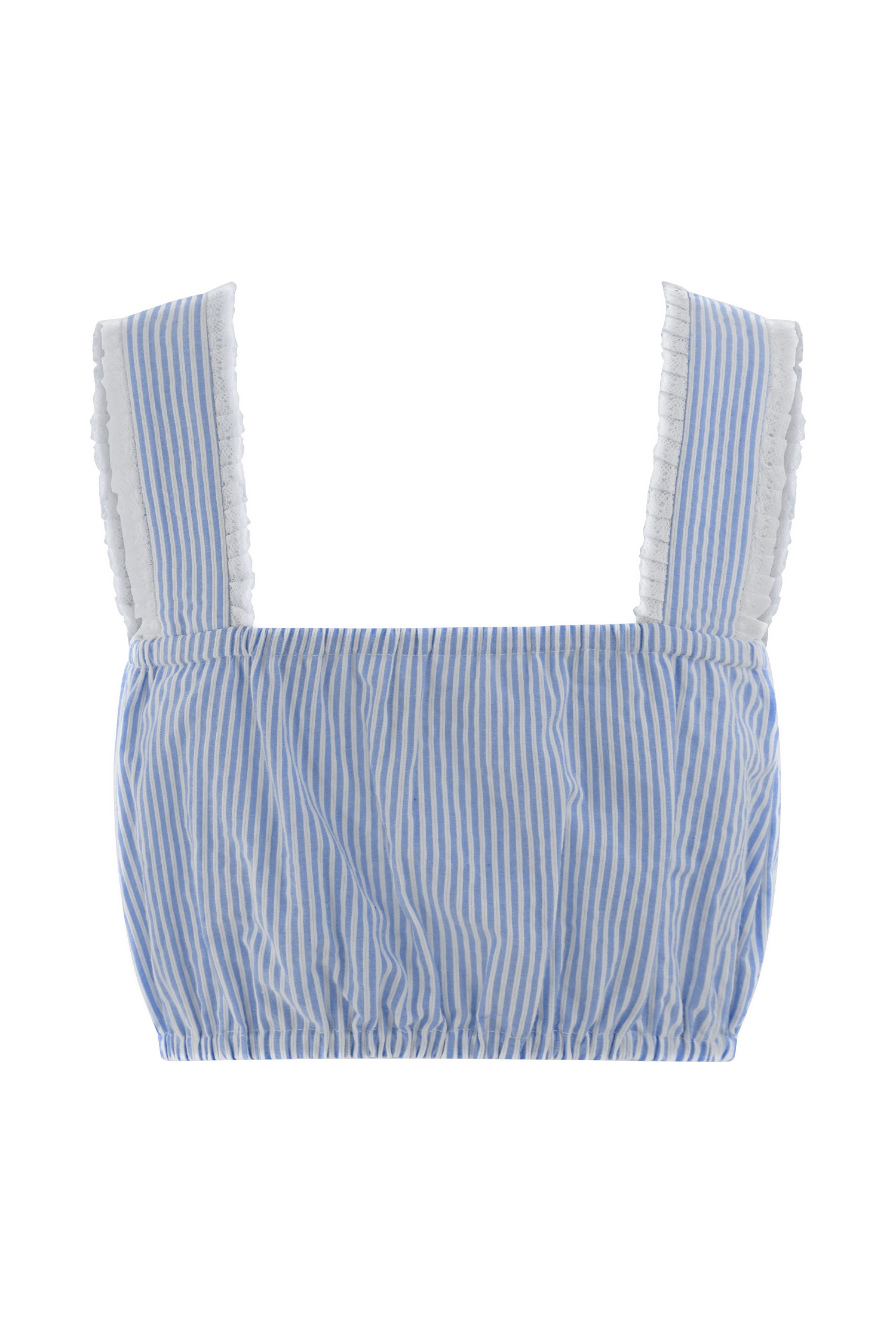 Pinstripe Sleeveless Crop Top