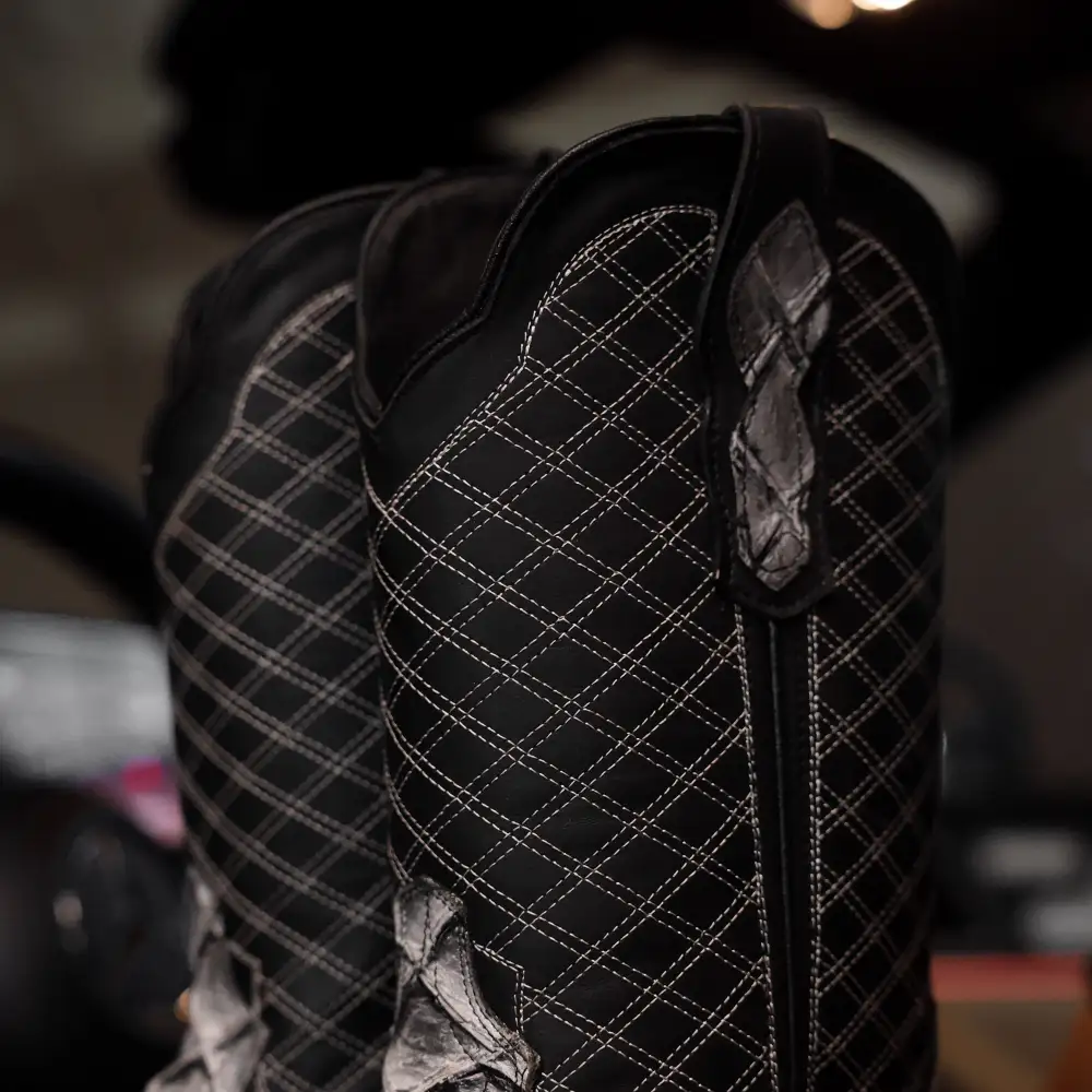 Eclipse Pirarucu Leather Boots - Square Toe