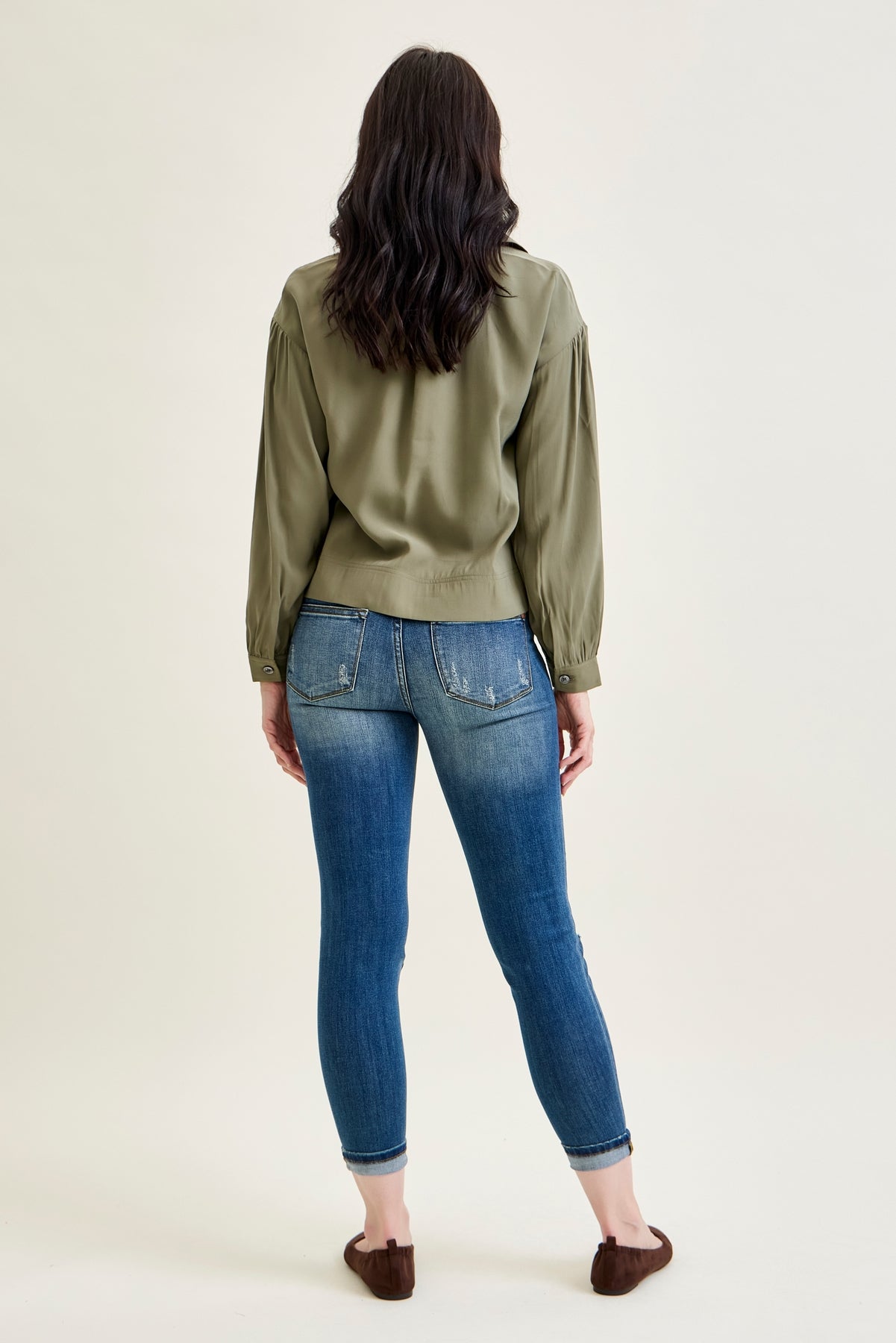 Angie Relaxed Fit Distressed Jeans